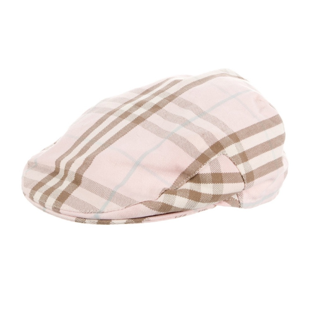 Burberry Newsboy Cap Plaid Pink and Brown Flat Hat multicolor